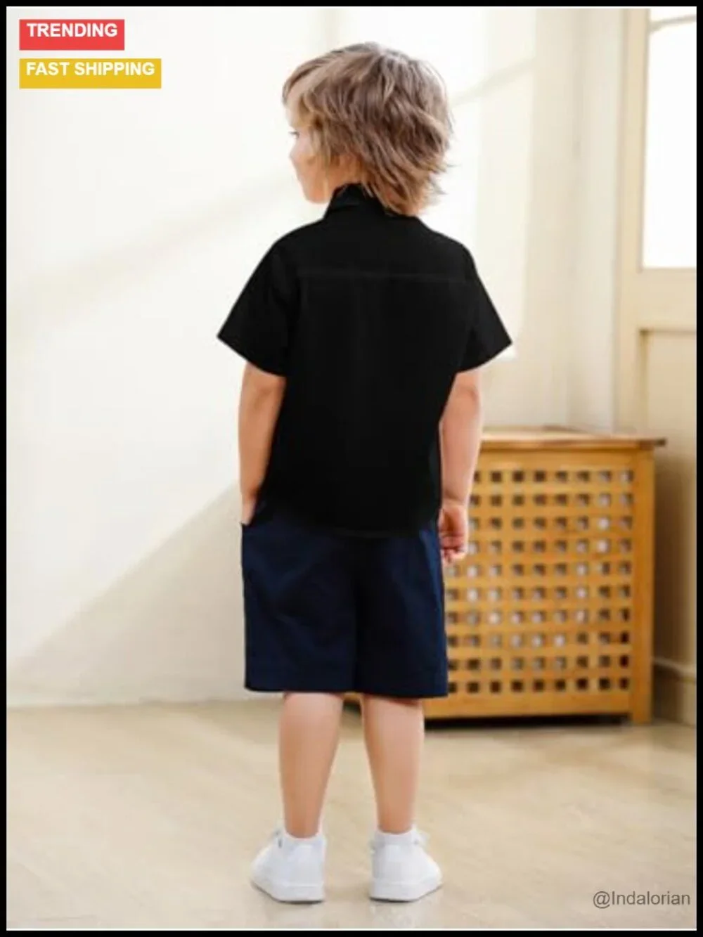 Toddler Boys Short Sleeve Button Down Shirt Cotton School Uniform Top